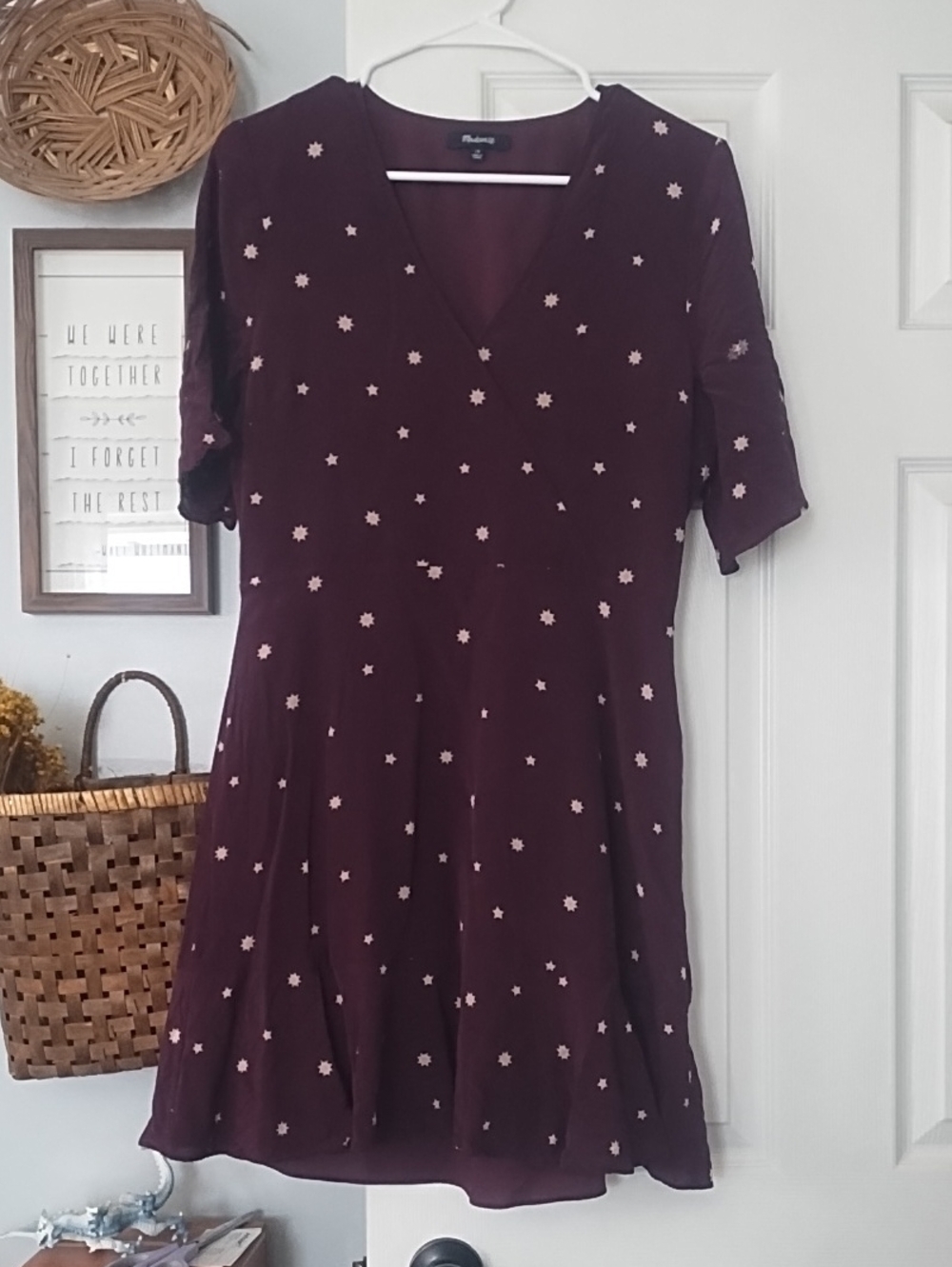 Madewell Purple Star Silk Dress